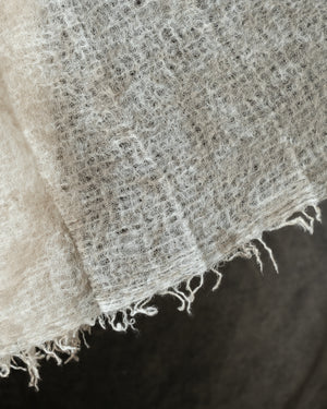 Camouflage Light Cashmere Scarf w/ Fringes Taupe