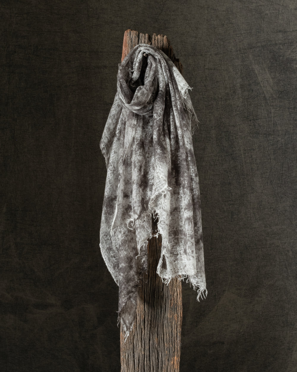 Camouflage Light Cashmere Scarf w/ Fringes Carruba