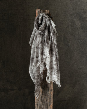 Camouflage Light Cashmere Scarf w/ Fringes Carruba