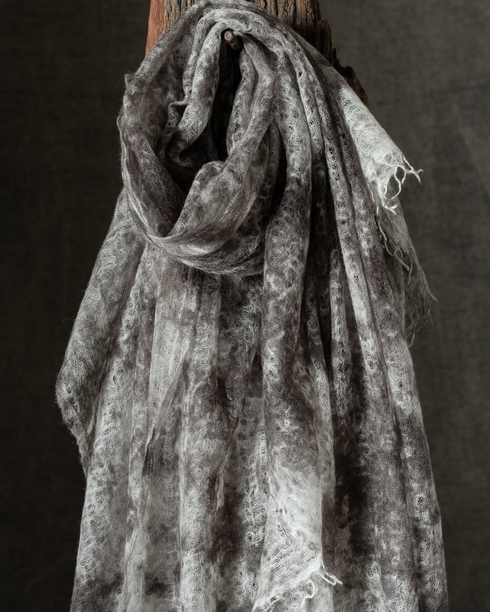 Camouflage Light Cashmere Scarf w/ Fringes Carruba