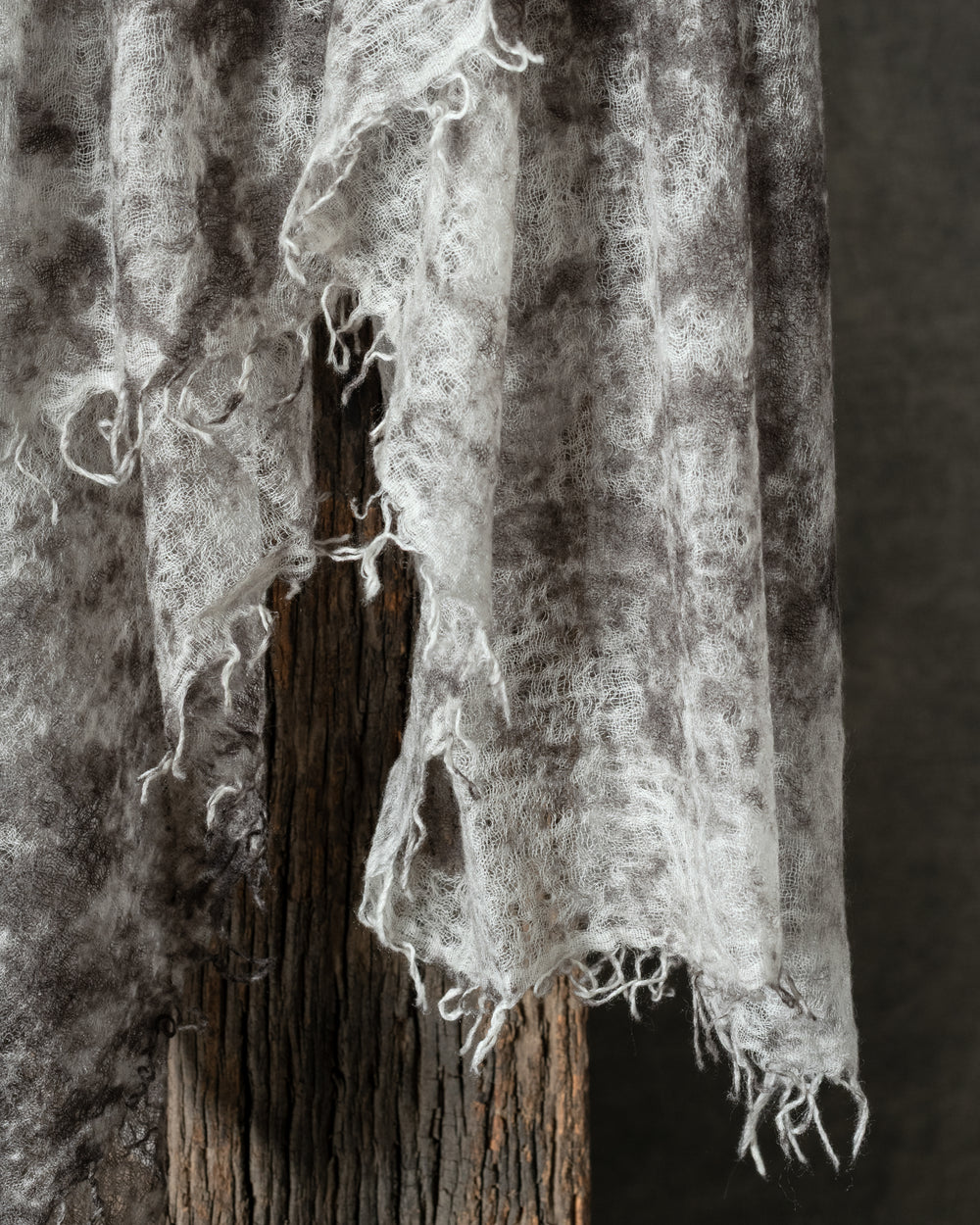 Camouflage Light Cashmere Scarf w/ Fringes Carruba