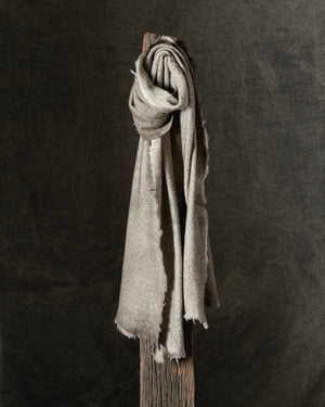 Unisex Hand Pilling Scarf w/ Destroyed Effect Taupe