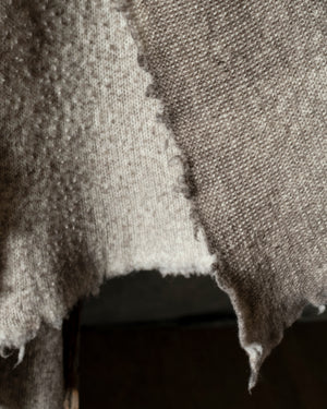 Unisex Hand Pilling Scarf w/ Destroyed Effect Taupe