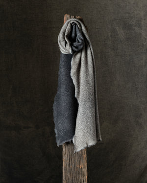 Unisex Hand Pilling Scarf w/ Destroyed Effect N/Taupe