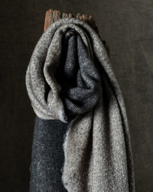 Unisex Hand Pilling Scarf w/ Destroyed Effect N/Taupe