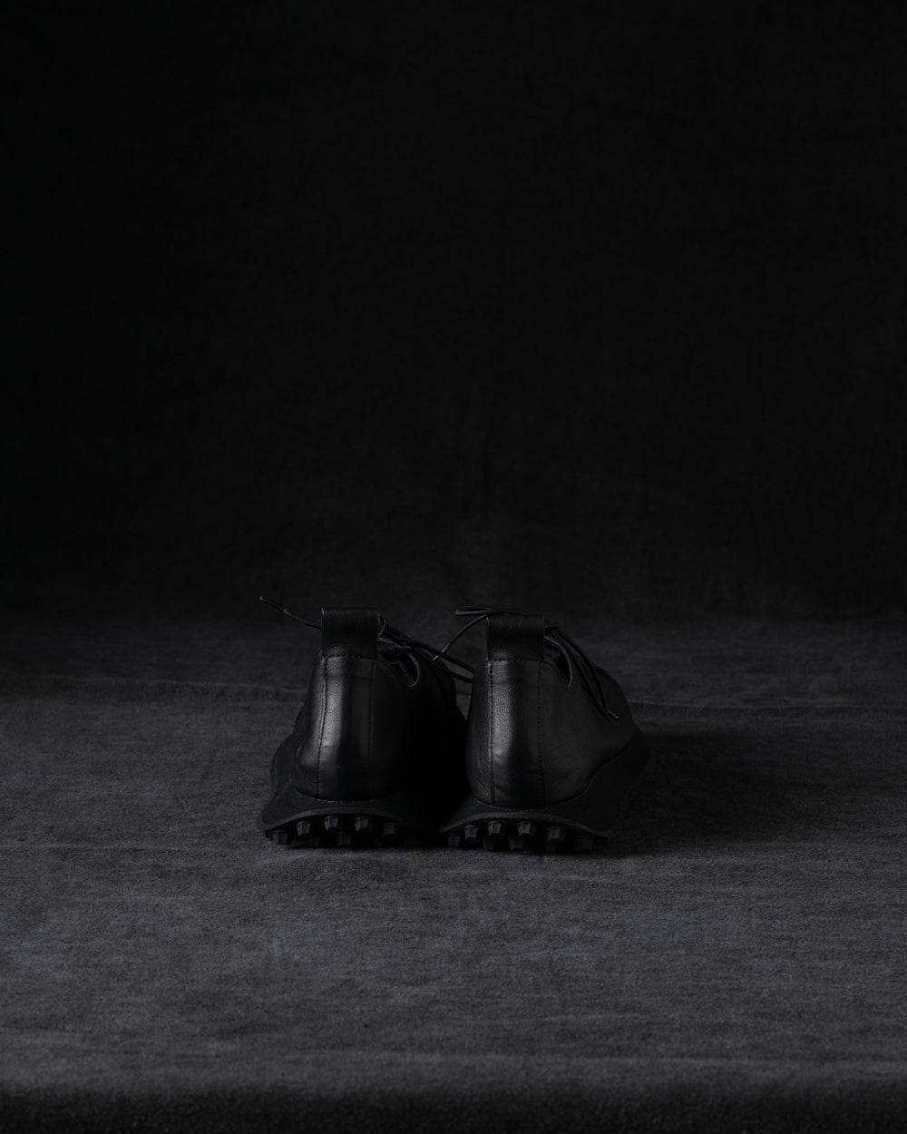 Womens Low Sneakers Soft Calf Leather Matte Black
