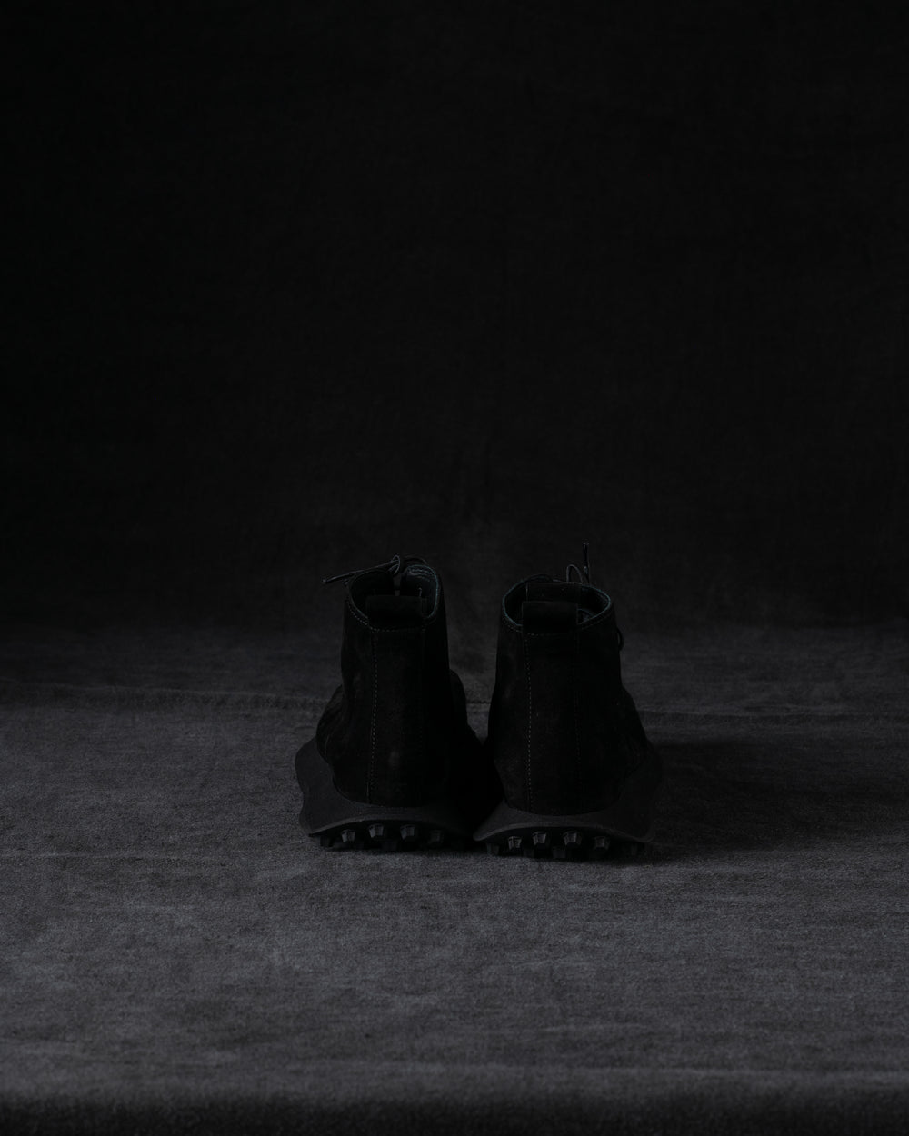 Womens High Sneakers Soft Calf Suede Black