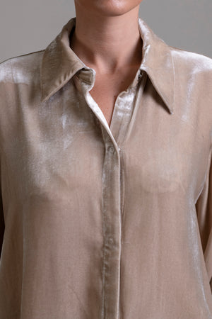 Velvet Shirt Stone