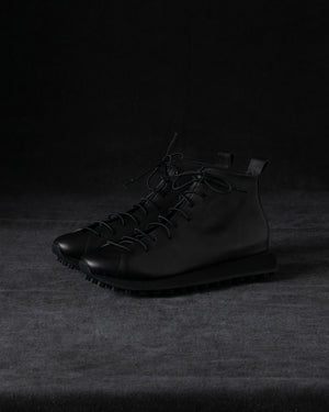 Womens High Sneakers Soft Calf Leather Black