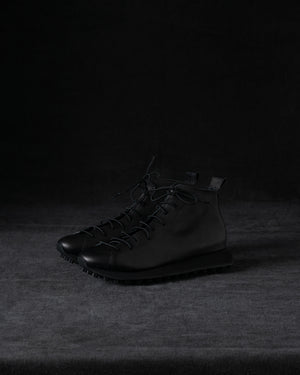 Womens High Sneakers Soft Calf Leather Black