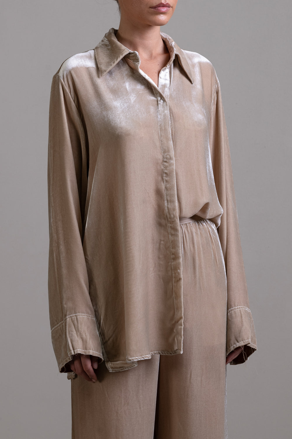 Velvet Shirt Stone