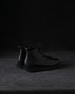Womens High Sneakers Soft Calf Leather Black