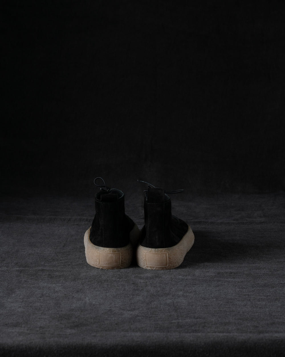 Womens Sneakers Soft Calf Suede Black / Honey