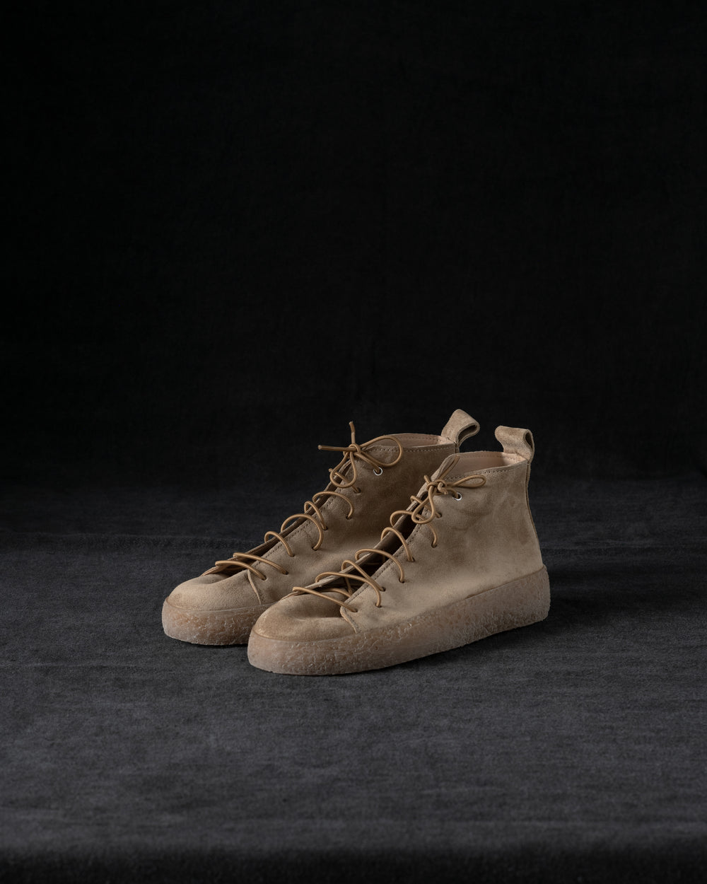Womens Sneakers Soft Calf Suede Camel / Honey
