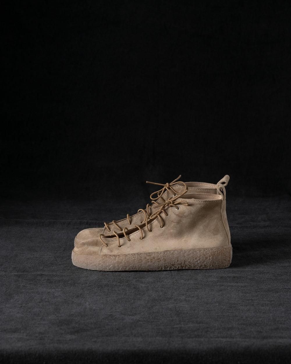 Womens Sneakers Soft Calf Suede Camel / Honey