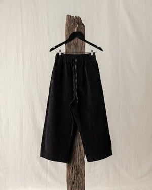 Wide & Short Trousers Velvet Chocolate