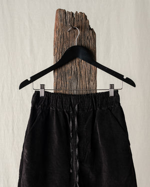 Wide & Short Trousers Velvet Chocolate