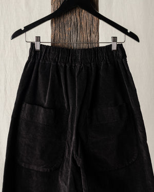 Wide & Short Trousers Velvet Chocolate