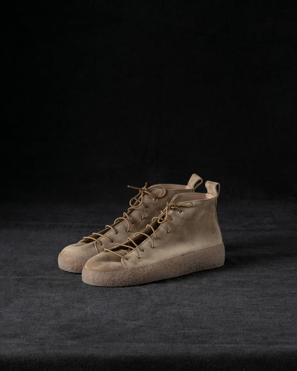 Womens Sneakers Soft Calf Suede Camel / Honey
