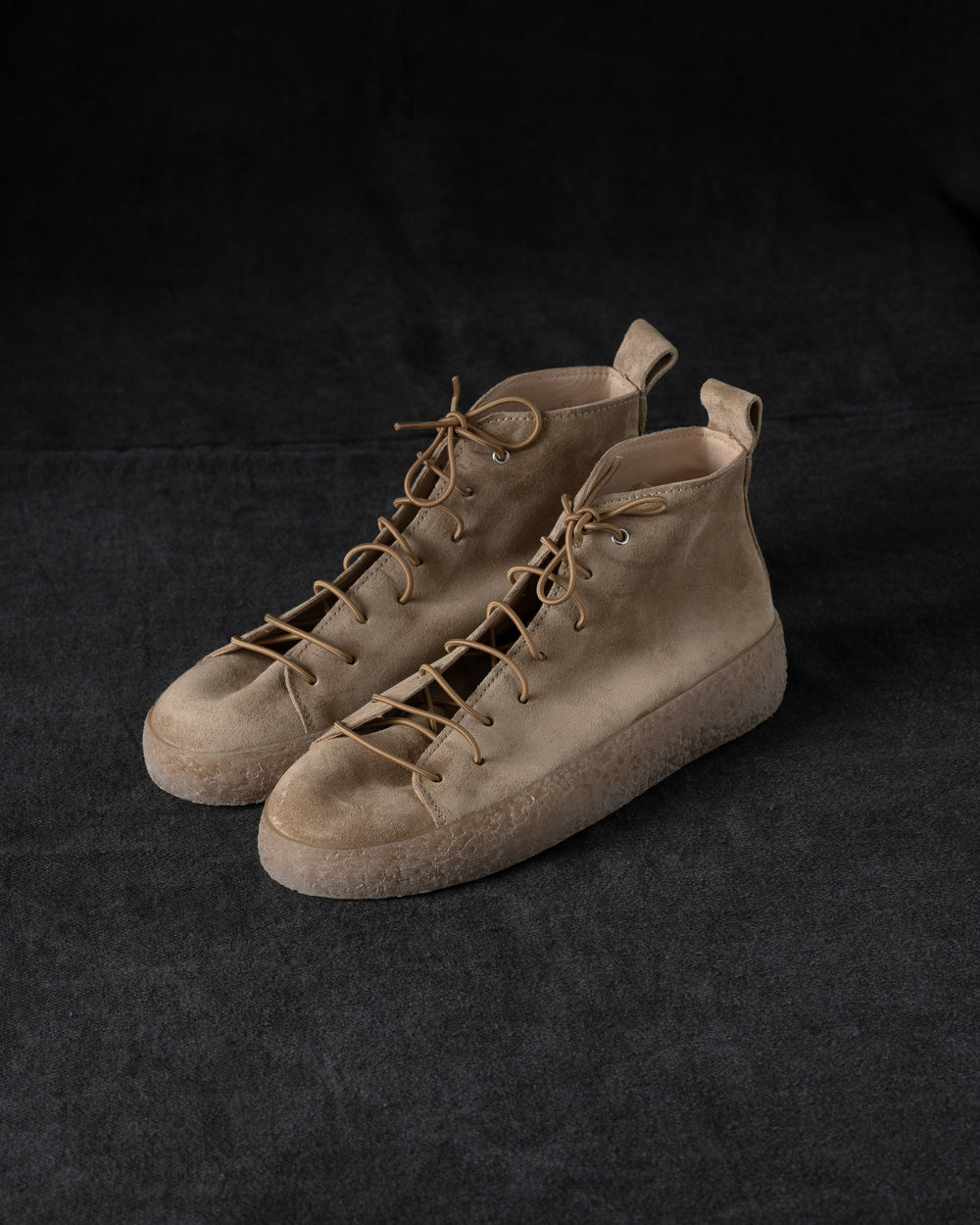Womens Sneakers Soft Calf Suede Camel / Honey