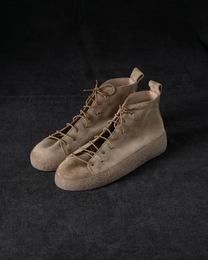 Womens Sneakers Soft Calf Suede Camel / Honey