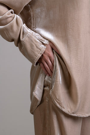 Velvet Shirt Stone