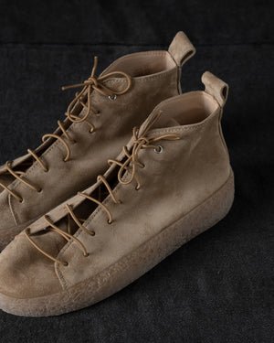 Womens Sneakers Soft Calf Suede Camel / Honey