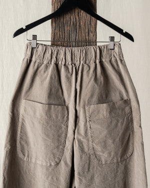 Wide & Short Trousers Velvet Marron Glace