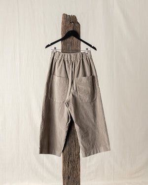Wide & Short Trousers Velvet Marron Glace