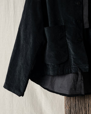 Hooded Jacket Velvet Black
