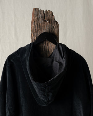 Hooded Jacket Velvet Black