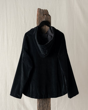 Hooded Jacket Velvet Black