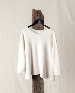 Oversized Boatneck Cashmere Oatmeal O/S