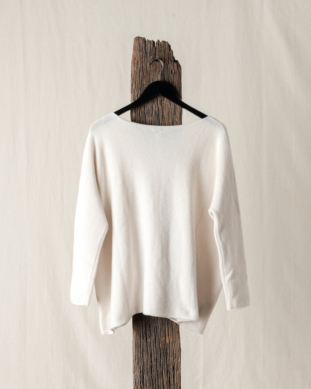 Oversized Boatneck Cashmere Oatmeal O/S