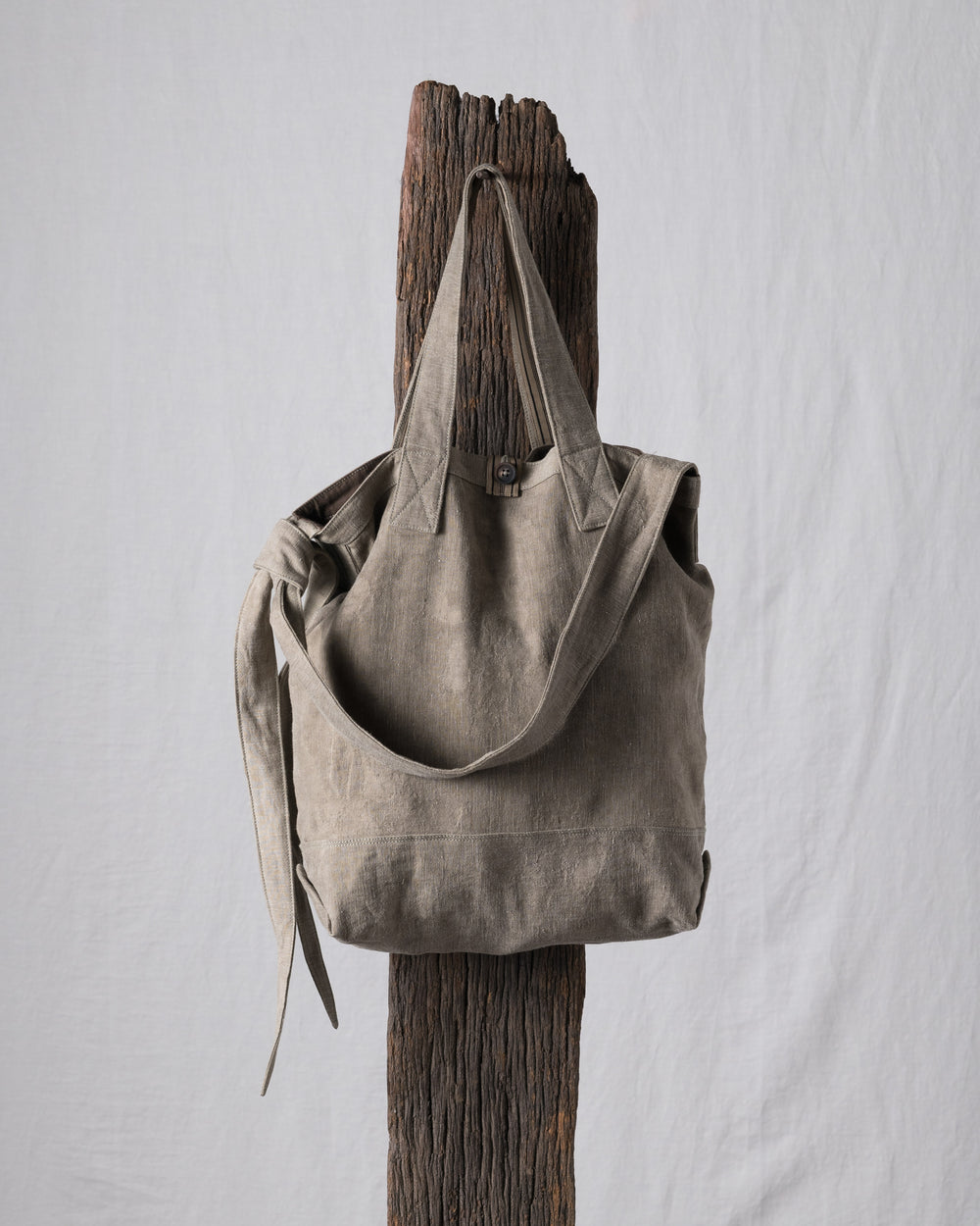 Double Dyed Cotton Linen Jacquard Two Way Unisex Tote
