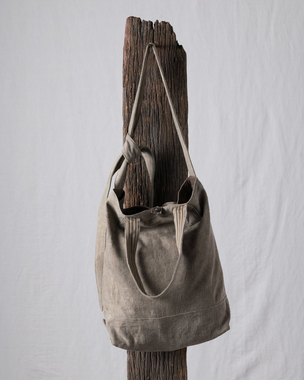 Double Dyed Cotton Linen Jacquard Two Way Unisex Tote