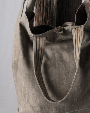 Double Dyed Cotton Linen Jacquard Two Way Unisex Tote