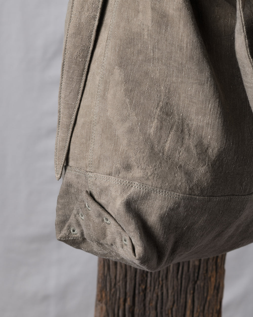Double Dyed Cotton Linen Jacquard Two Way Unisex Tote