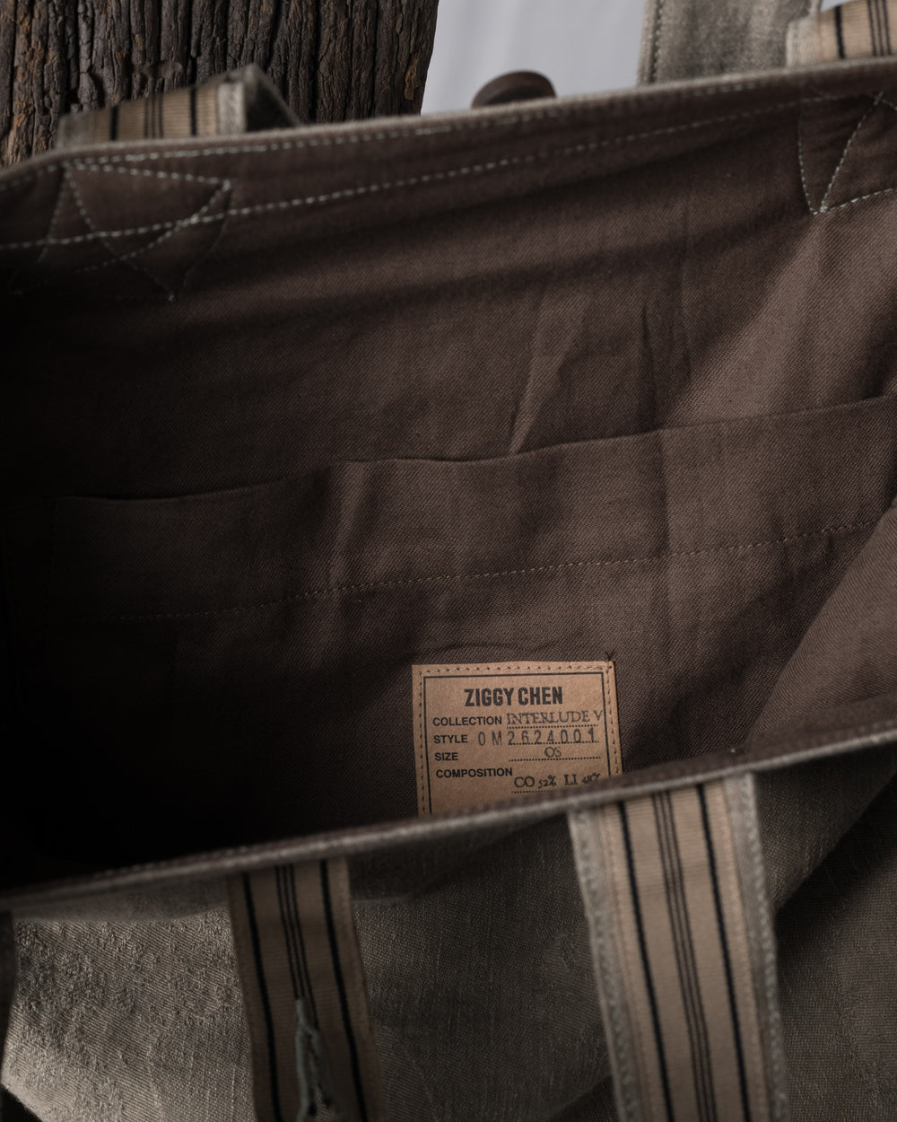 Double Dyed Cotton Linen Jacquard Two Way Unisex Tote