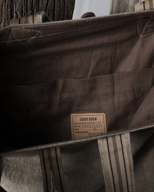 Double Dyed Cotton Linen Jacquard Two Way Unisex Tote