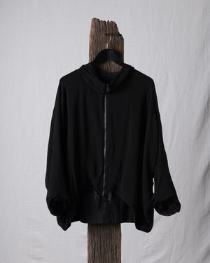 Reversible Silk Jacket Black