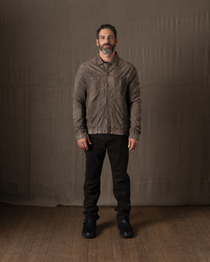 Leather Jacket Black Taupe GU26F20098VBRUSH