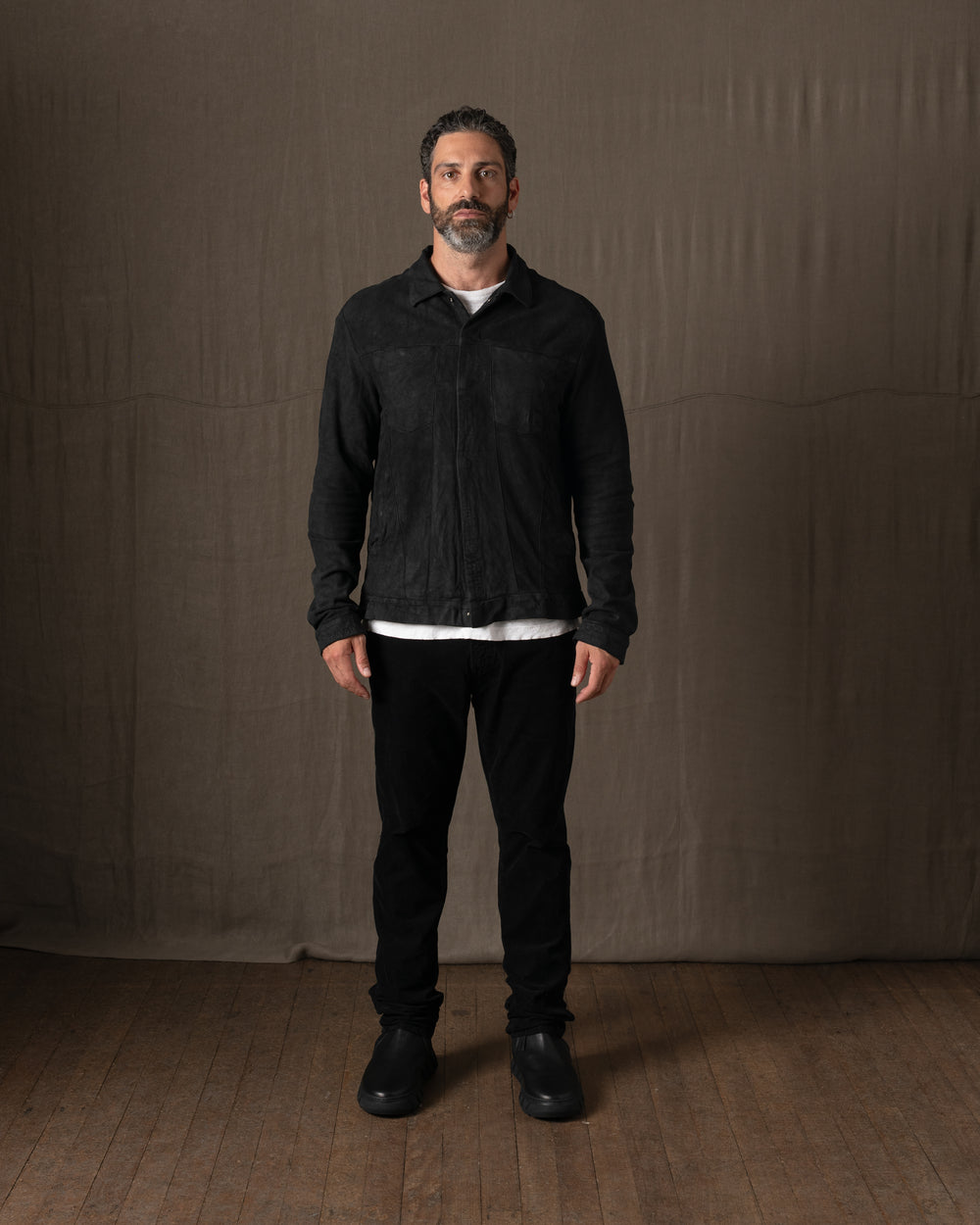 Leather Jacket Nero GU26F20098VREV