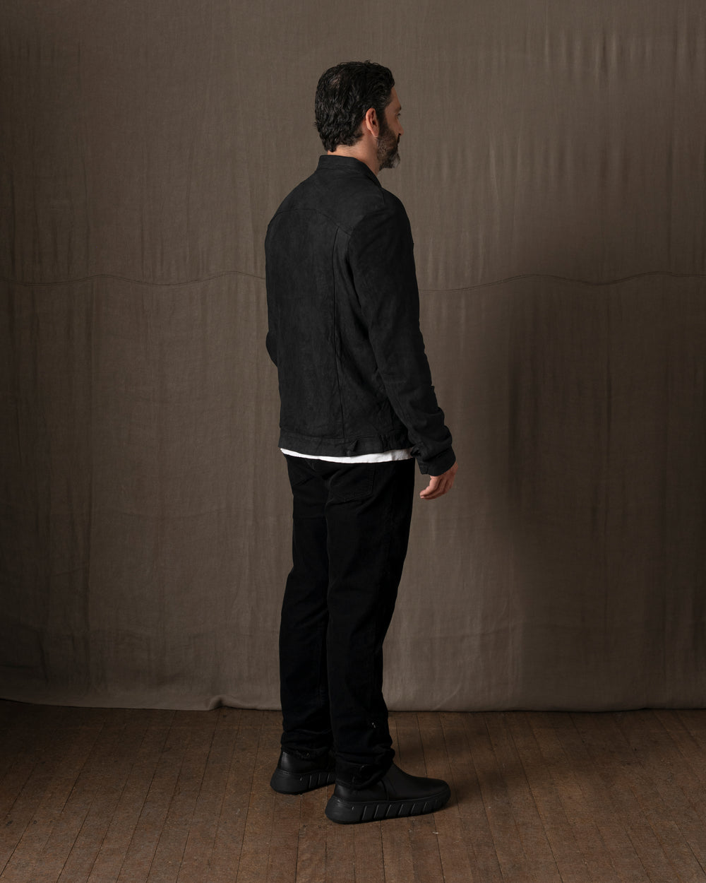 Leather Jacket Nero GU26F20098VREV