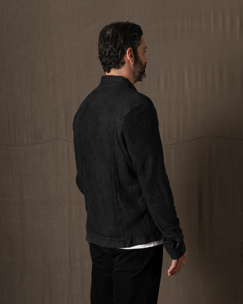 Leather Jacket Nero GU26F20098VREV