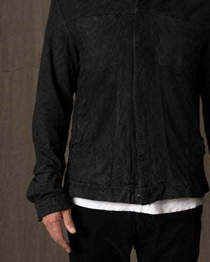 Leather Jacket Nero GU26F20098VREV