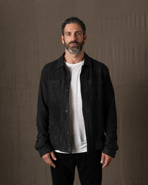 Leather Jacket Nero GU26F20098VREV