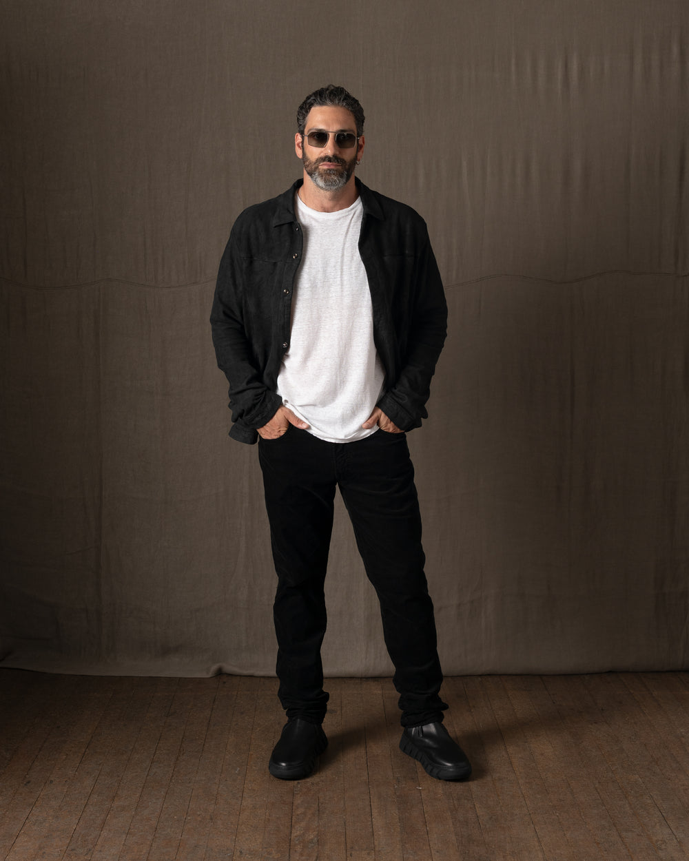 Leather Jacket Nero GU26F20098VREV