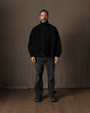 Padded Leather Jacket Nero GU26F26001BCSD