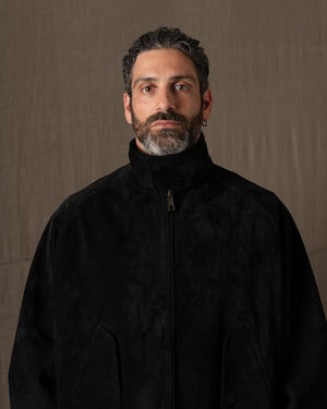 Padded Leather Jacket Nero GU26F26001BCSD